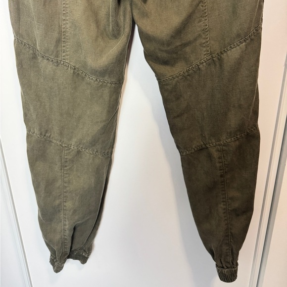 Aritzia Community Linen Blend Pants Olive - Picture 6 of 12